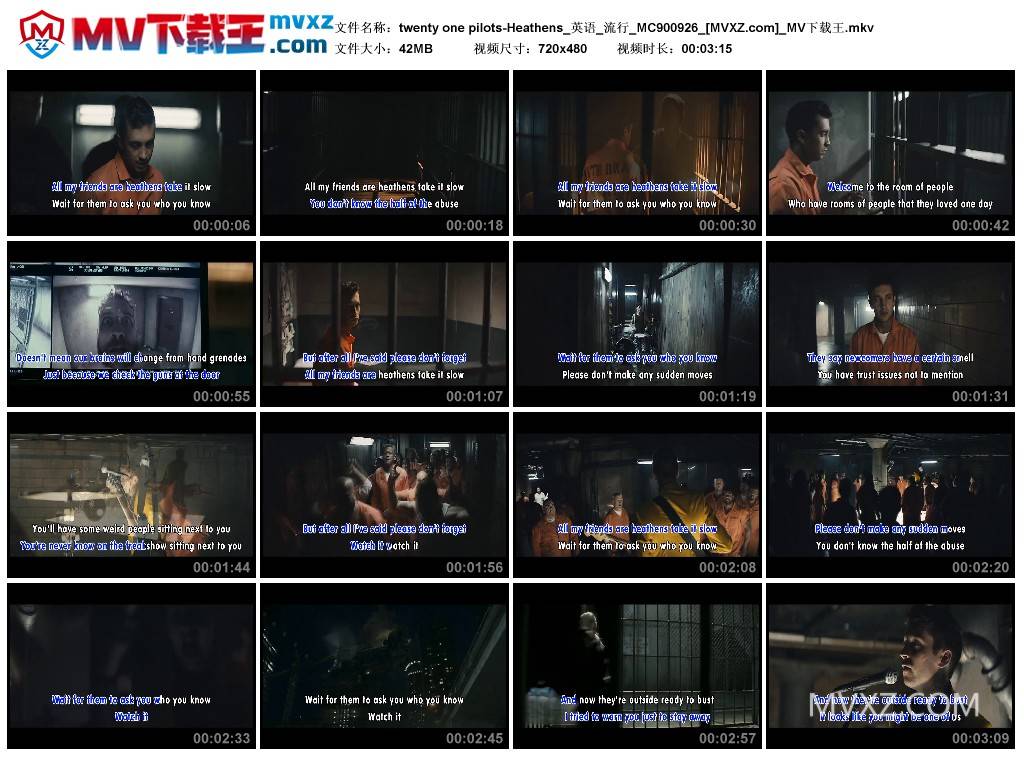 twenty one pilots-Heathens_英语_流行_MC900926